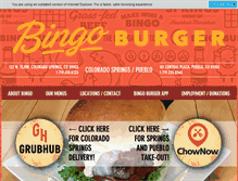 Tablet Screenshot of bingoburger.com